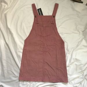 Boohoo Pinafore Overall Dress